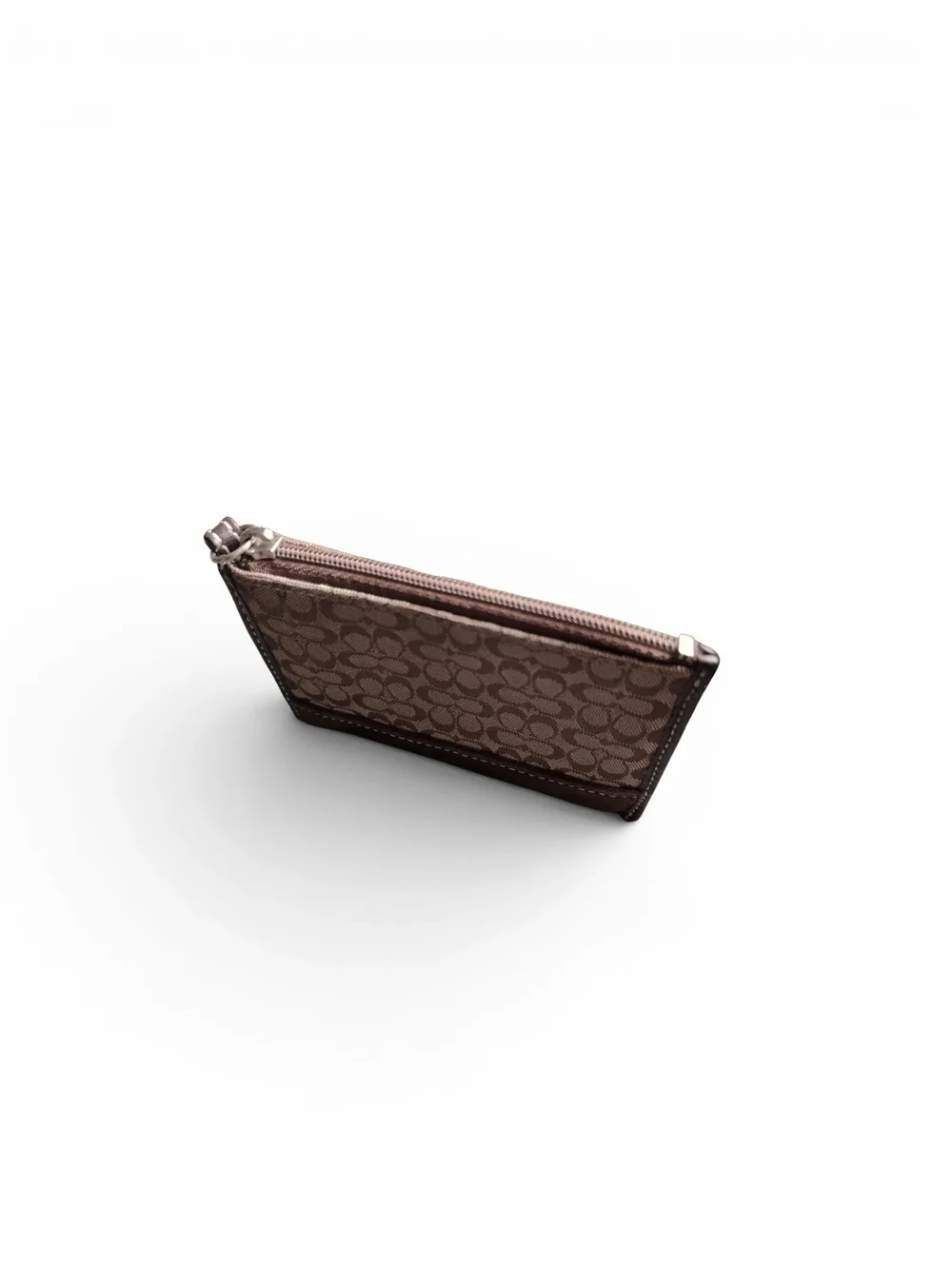 Vintage Coach Y2K Signature Mini C Monogram Mini Skinny ID Case - Suede & Canvas